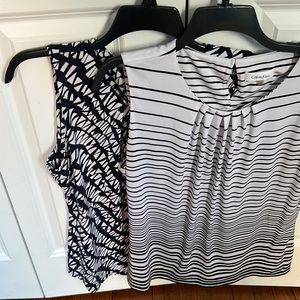 Calvin Klein: 2 sleeveless blouses as a bundle. Size XL